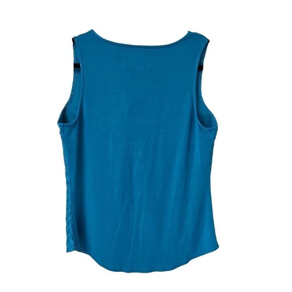 MARKET & SPRUCE Women's NEW Turquoise Geometric Print Sleeveless Tank Top S - Picture 8 of 15